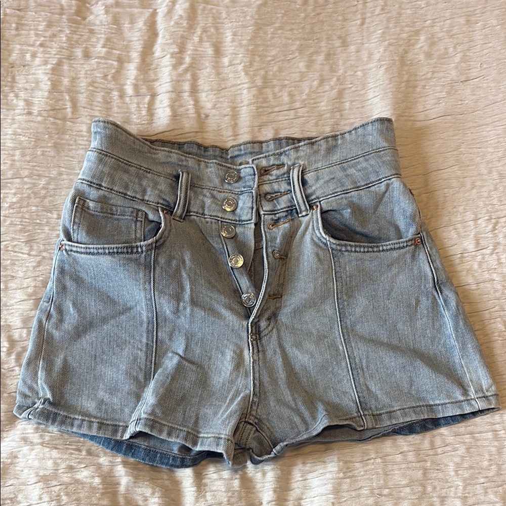 Wild Fable Blue High Waist Shorts